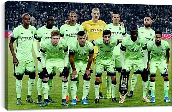 Постер на подрамнике - Фото перед матчем. Манчестер Сити. Manchester City