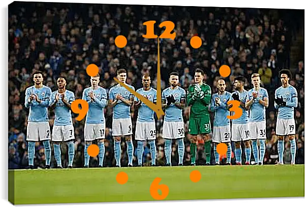 Часы картина - ФК Манчестер Сити. FC Manchester City