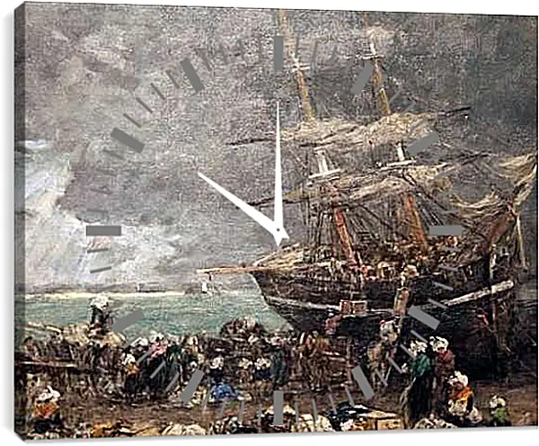 Часы картина - Return of the Terre-Neuvier. Эжен Буден