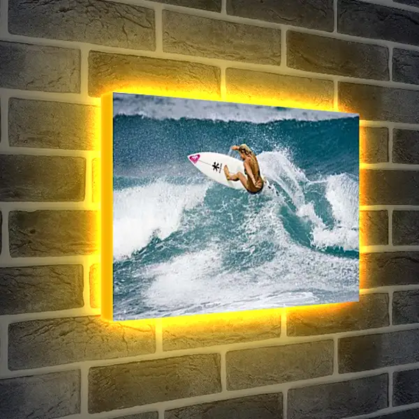 Лайтбокс световая панель - Девушка выполняет трюк