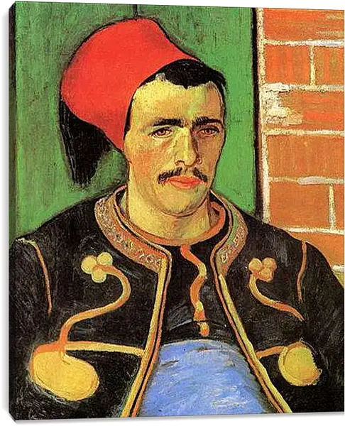 Постер на подрамнике - The Zouave Half Length. Винсент Ван Гог