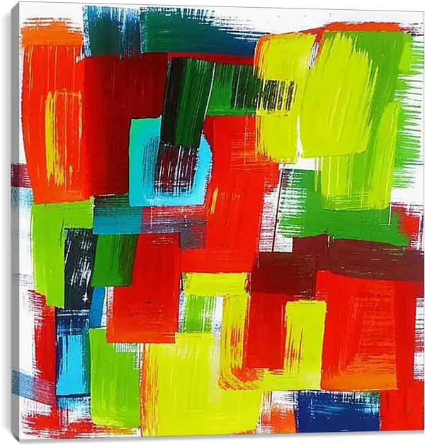 Постер на подрамнике - Яркие абстрактные мазки