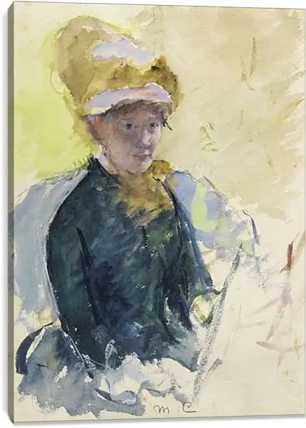 Постер на подрамнике - Self Portrait. Кэссетт (Кассатт) Мэри Стивенсон