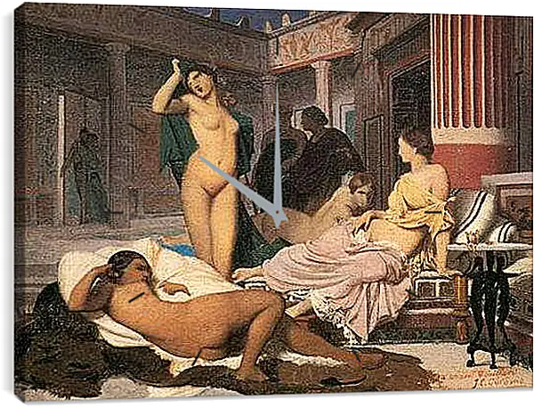 Часы картина - Greek Interior, sketch. Жан-Леон Жером