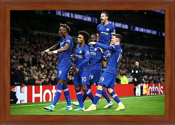 Картина в раме - Празднование гола. ФК Челси. FC Chelsea
