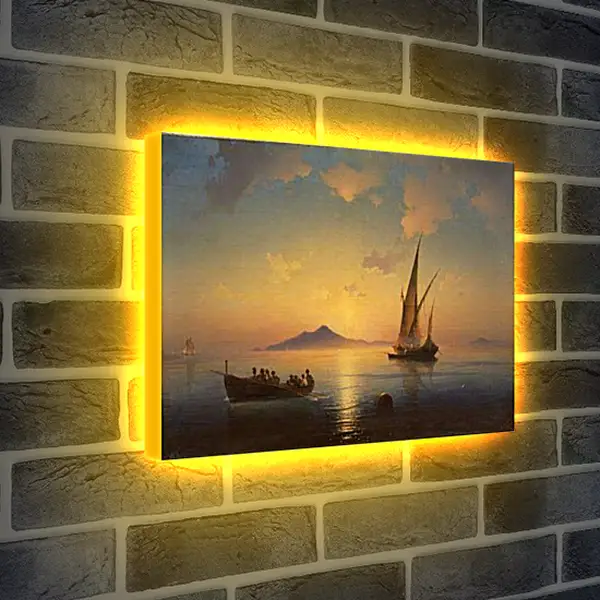 Лайтбокс световая панель - Неаполитанский залив. 1841. Иван Айвазовский