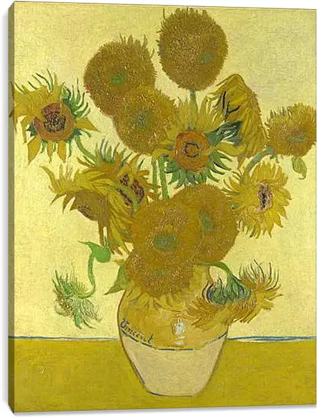 Постер на подрамнике - Sunflowers. Винсент Ван Гог