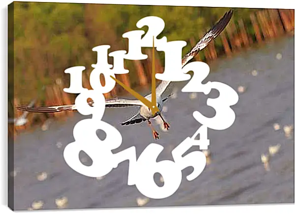 Часы картина - Чайки