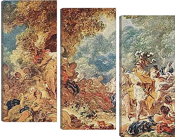 Модульная картина - Rinaldo in the gardens of Armida. Жан Оноре Фрагонар