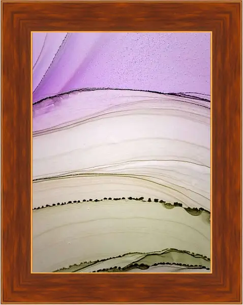 Картина в раме - Abstraction violet & green1. Mari Dein