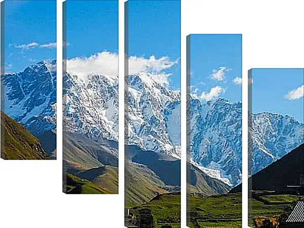 Модульная картина - Гора Шхара 2. Грузия