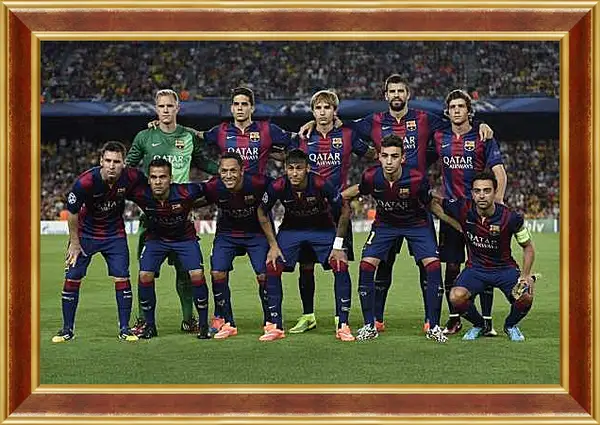 Картина в раме - Фото перед матчем ФК Барселона. FC Barcelona