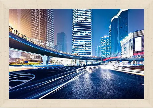Картина в раме - Ночь в городе