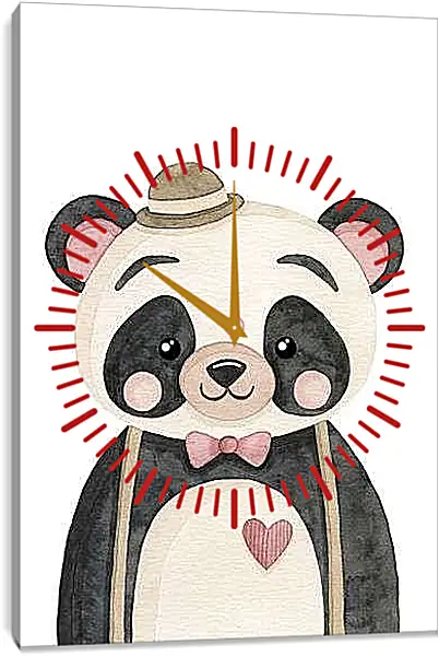 Часы картина - Панда