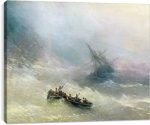 Постер на подрамнике - Буря. Иван Айвазовский