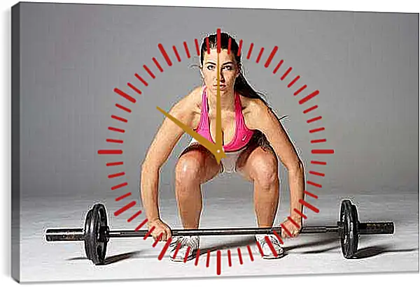 Часы картина - Первый подход к штанге