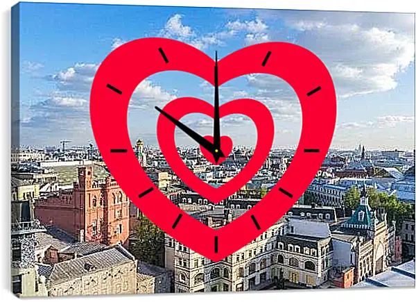 Часы картина - Солнечная Москва