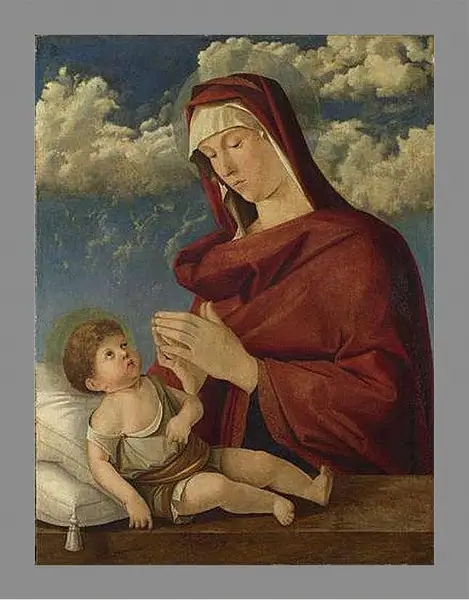 Картина в раме - The Virgin and Child. Джованни Беллини