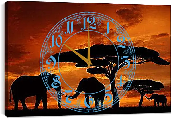 Часы картина - Африка