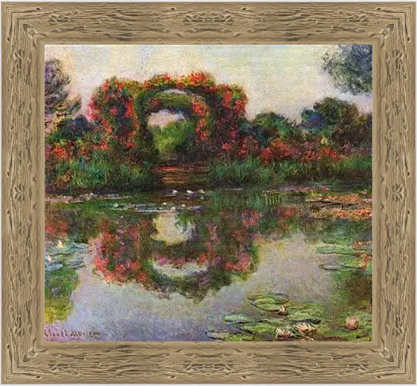 Картина в раме - The Rose Elbows. Клод Моне