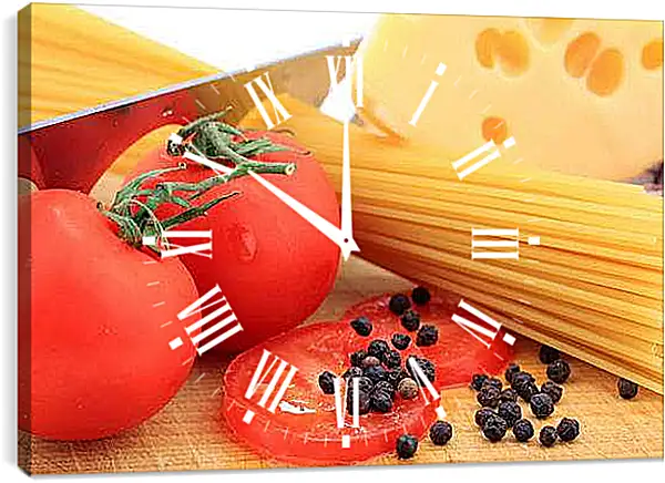 Часы картина - Паста Италия. Итальянская Симфония.