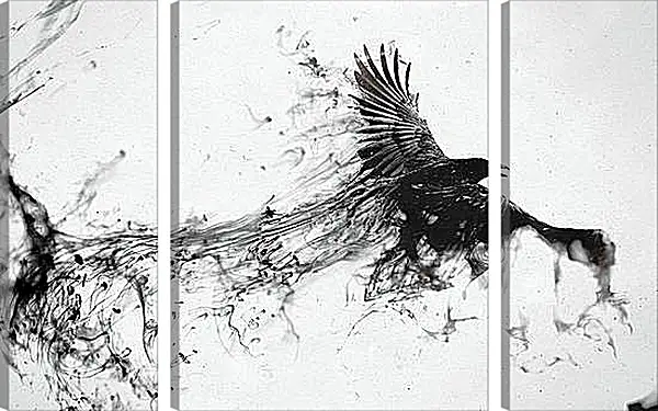 Модульная картина - Чёрный ворон