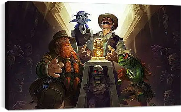 Постер на подрамнике - hearthstone, heroes of warcraft, the league of explorers