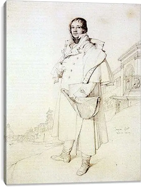 Постер на подрамнике - Portrait of Charles Francois Mallet. Жан Огюст Доминик Энгр