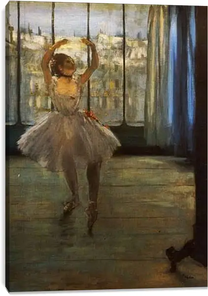 Постер на подрамнике - Danseuse posant chez un photographe. Эдгар Дега