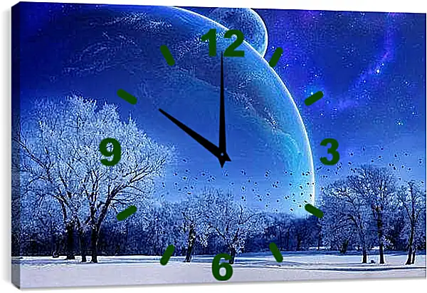 Часы картина - Космос