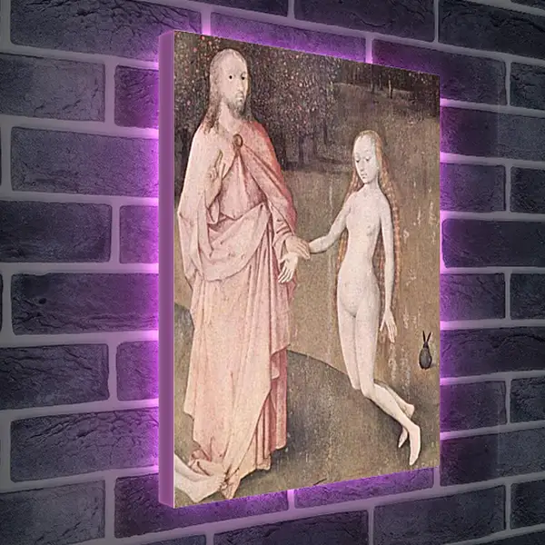 Лайтбокс световая панель - Der Garten der Luste, linker Flugel - Die Schopfung. Иероним Босх