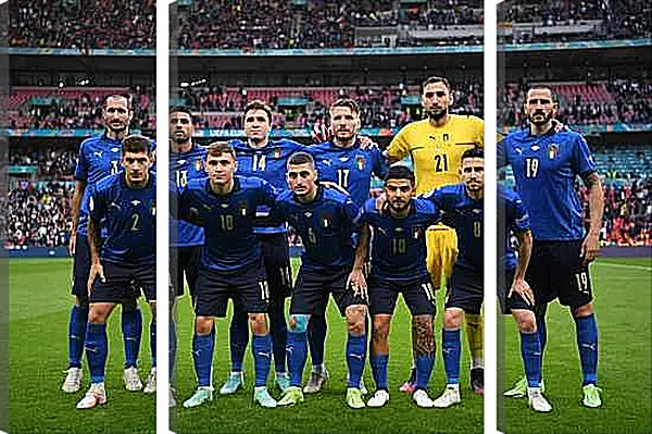 Модульная картина - Фото перед матчем сборной Италии по футболу