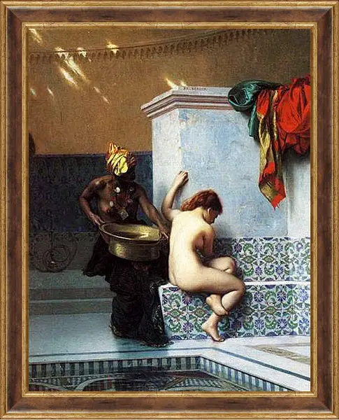 Картина в раме - Turkish bath. Жан-Леон Жером
