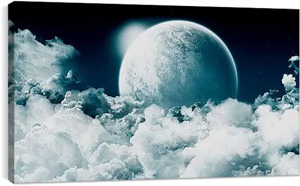 Постер на подрамнике - Белая Луна