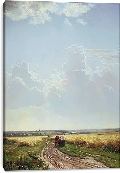 Постер на подрамнике - Полдень в окрестностях Москвы. Иван Шишкин