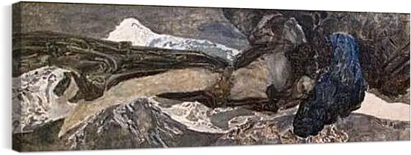 Постер на подрамнике - Демон летящий. Врубель Михаил