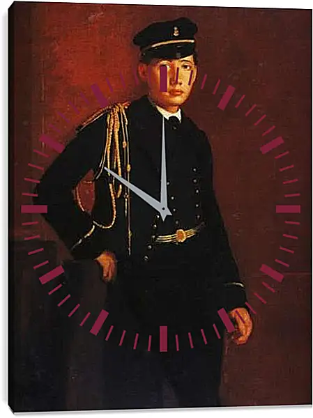 Часы картина - Achille de Gas en aspirant de marine. Эдгар Дега