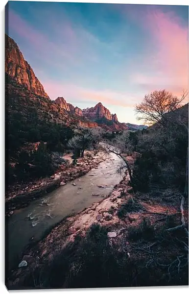 Постер на подрамнике - Горная река