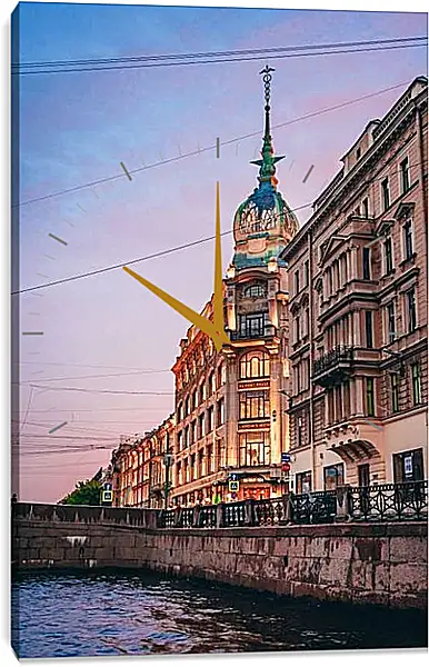 Часы картина - Набережная Санкт-Петербурга