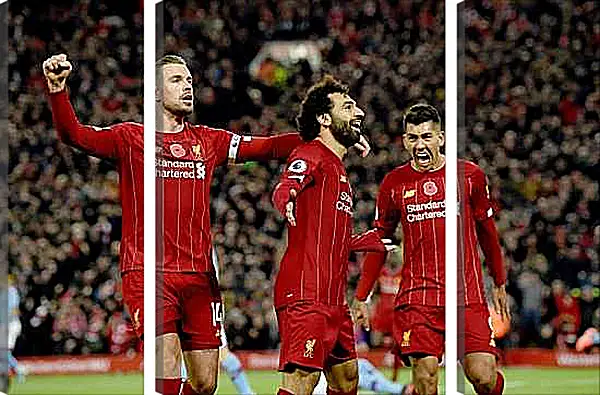 Модульная картина - Празднование гола. Ливерпуль. Liverpool