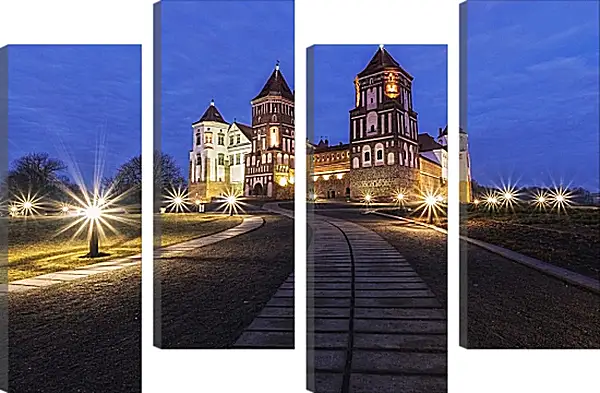 Модульная картина - Мирский замок 4. Республика Беларусь