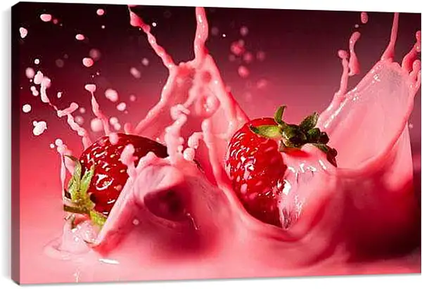 Постер на подрамнике - Клубника. Сочная Клубника.