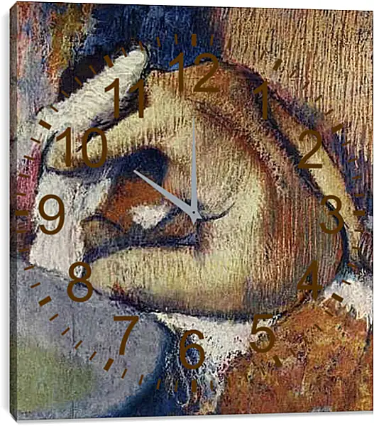 Часы картина - After the Bath. Эдгар Дега