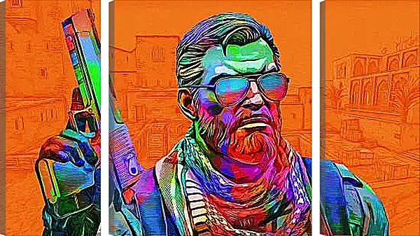Модульная картина - CS GO Orange