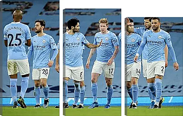 Модульная картина - Празднование гола. Манчестер Сити. Manchester City