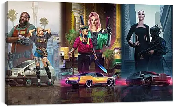Постер на подрамнике - Cyberpunk 2077