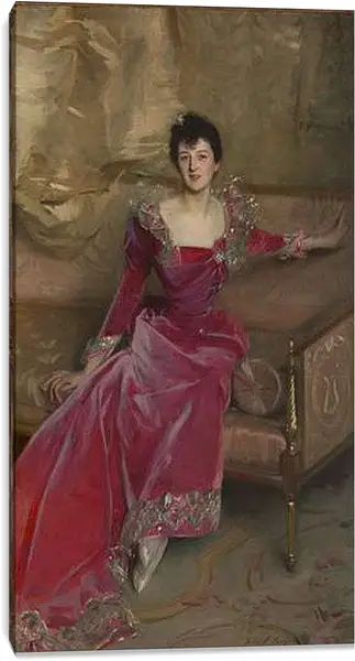 Постер на подрамнике - Mrs. Hugh Hammersley - Госпожа Хью Хэммерсли. Джон Сингер Сарджент
