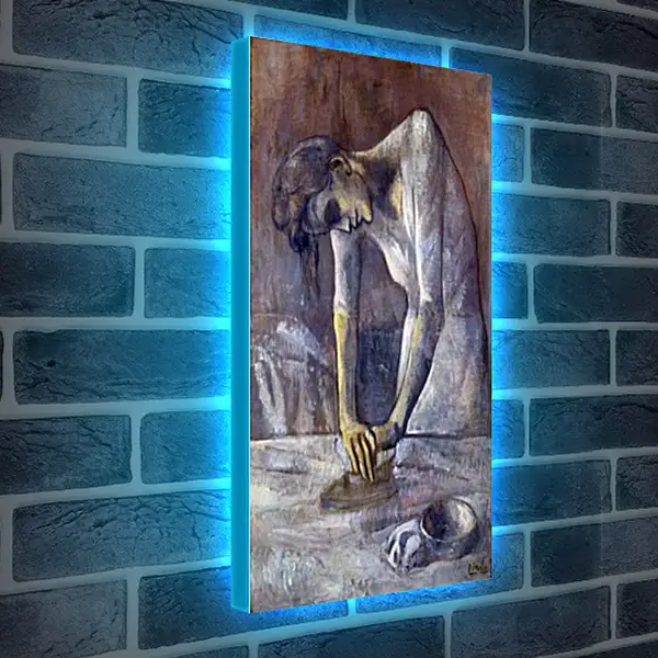 Лайтбокс световая панель - Женщина за глажкой. Пабло Пикассо