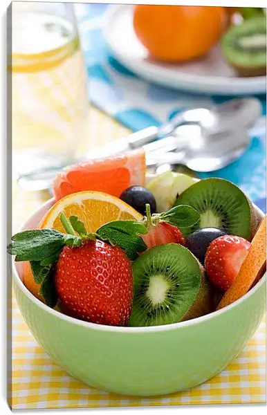 Постер на подрамнике - Полезный завтрак. Вкус лета.