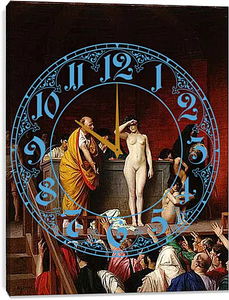 Часы картина - Рынок рабов в Риме. Жан-Леон Жером